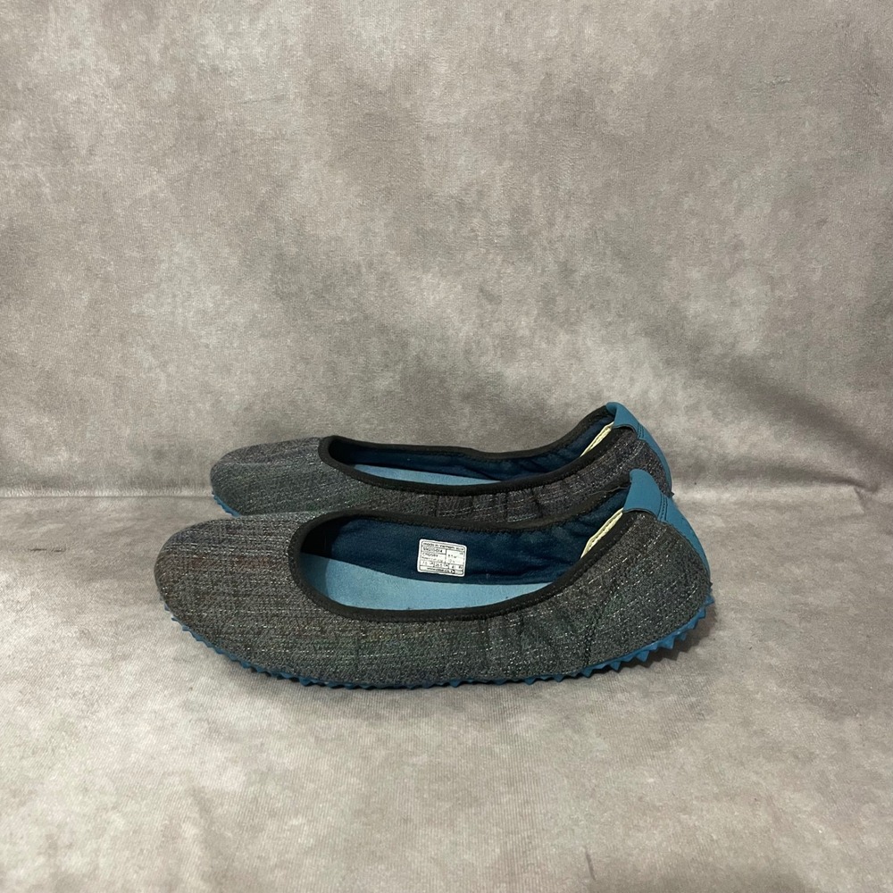 Plae Crosby Barefoot Ballet Flats Womens 10 Gray Blue Flexible Sporty 556210-014